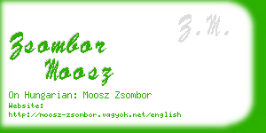 zsombor moosz business card